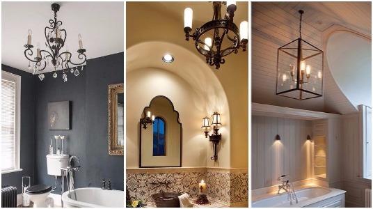 Diseños de Baños Decorados con Candelabros