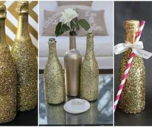 Las Mejores 15 Ideas para Decorar Botellas con Glitter