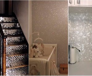 Decoración Para Paredes con Efecto Glitter