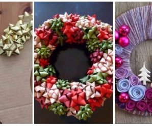 Coronas Navideñas Hechas con Cartón