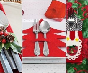 Algunas Ideas para Poner Creativos Cubriertos Navideños en la Mesa