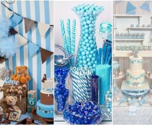 La alegría de Baby Shower, Vestida de Azul 